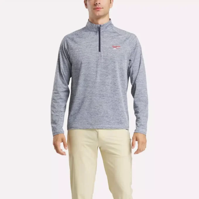 Erkek Katyonik Ter Emici Çeyrek Fermuarlı Sweatshirt