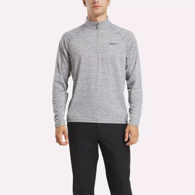 Erkek Katyonik Ter Emici Çeyrek Fermuarlı Sweatshirt