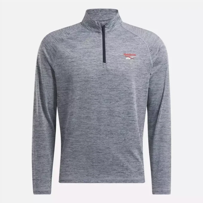 Erkek Katyonik Ter Emici Çeyrek Fermuarlı Sweatshirt