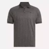 Erkek Kısa Kollu Tonlu Vector Jakarlı Polo Gömlek, Uçlu Ribana Kenar