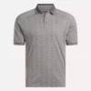Erkek Kısa Kollu Tonlu Vector Jakarlı Polo Gömlek, Uçlu Ribana Kenar