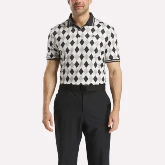 Erkek Kısa Kollu Vector Argyle Desenli Polo