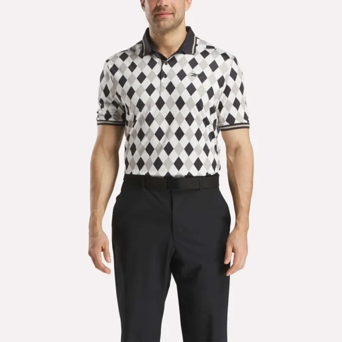 Erkek Kısa Kollu Vector Argyle Desenli Polo