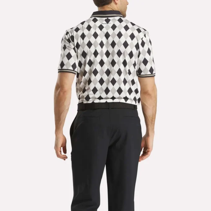 Erkek Kısa Kollu Vector Argyle Desenli Polo