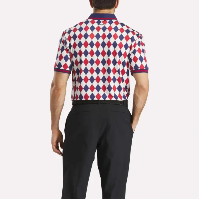Erkek Kısa Kollu Vector Argyle Desenli Polo