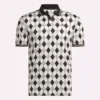 Erkek Kısa Kollu Vector Argyle Desenli Polo