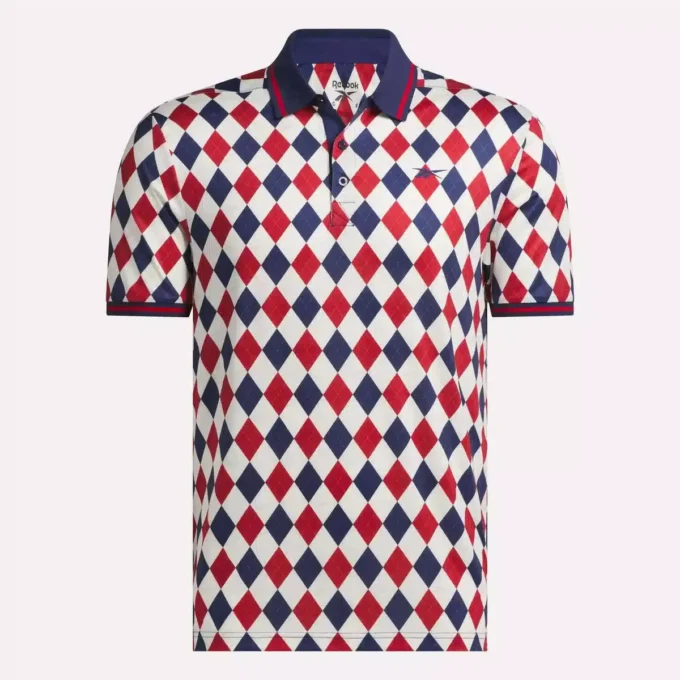 Erkek Kısa Kollu Vector Argyle Desenli Polo