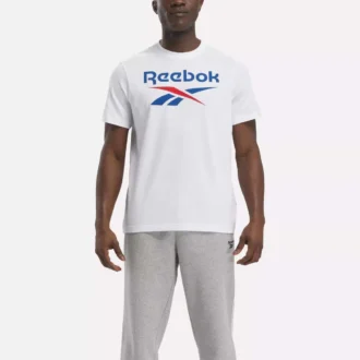 Erkek Reebok Identity Büyük Yığılmış Logo Tişört