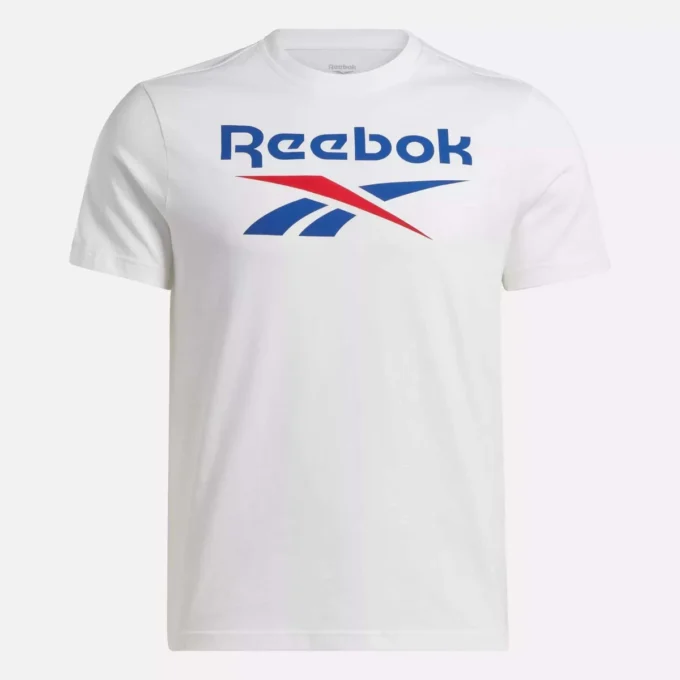 Erkek Reebok Identity Büyük Yığılmış Logo Tişört