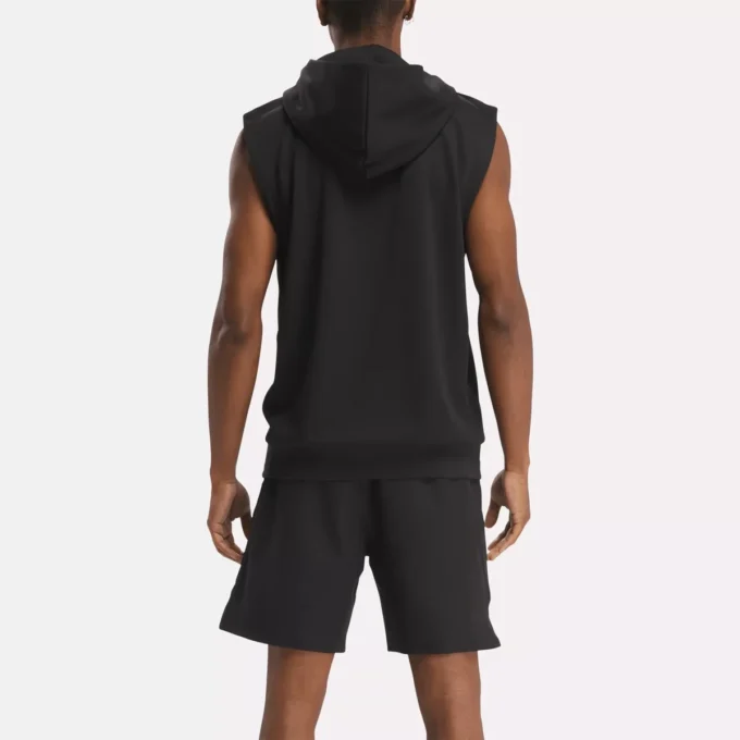 Erkekler için Strength Kolsuz Kapüşonlu Sweatshirt