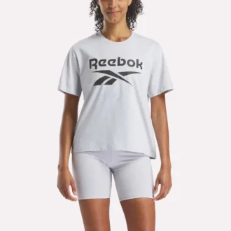Kadın Büyük Logo Oversized Crew Kısa Kollu Tişört