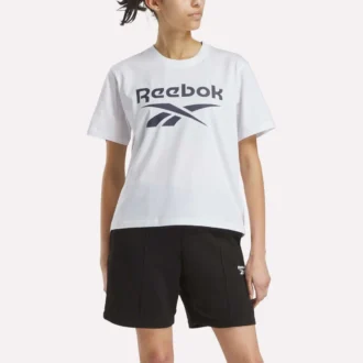 Kadın Büyük Logo Oversized Crew Kısa Kollu Tişört