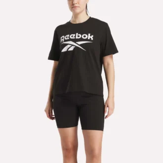 Kadın Büyük Logo Oversized Crew Kısa Kollu Tişört