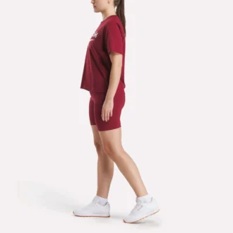 Kadın Büyük Logo Oversized Crew Kısa Kollu Tişört