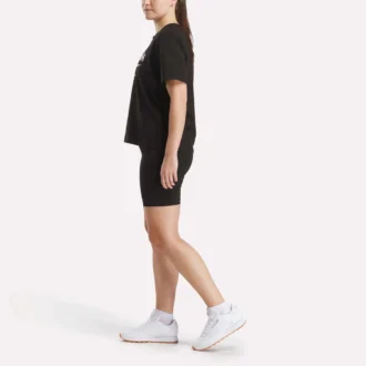 Kadın Büyük Logo Oversized Crew Kısa Kollu Tişört