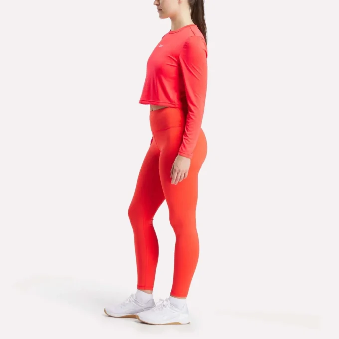 Kadın Core Slim Fit Crop Uzun Kollu Tişört
