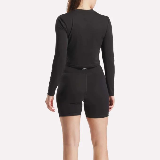 Kadın Core Slim Fit Crop Uzun Kollu Tişört