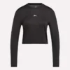 Kadın Core Slim Fit Crop Uzun Kollu Tişört