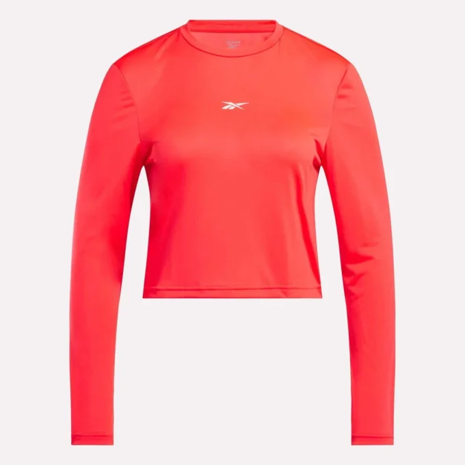 Kadın Core Slim Fit Crop Uzun Kollu Tişört