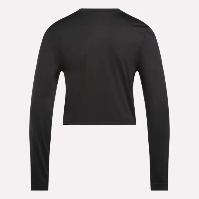 Kadın Core Slim Fit Crop Uzun Kollu Tişört