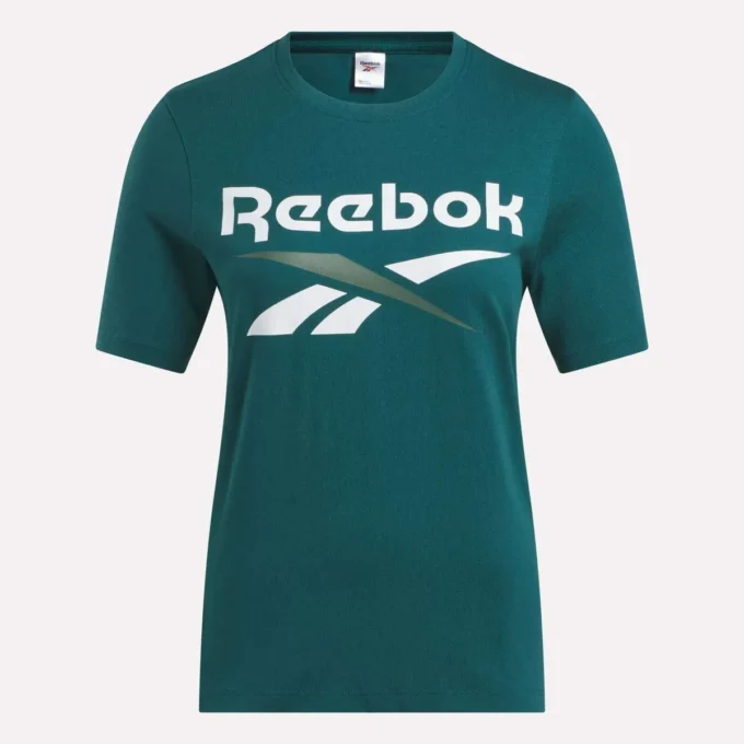 Kadın İki Renkli Logo Crew Kısa Kollu Tişört