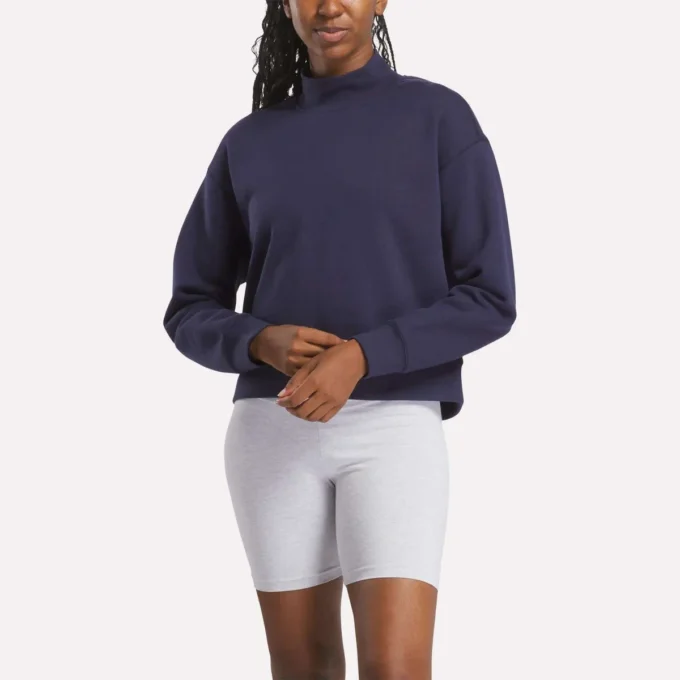 Kadın Küçük Vector Mockneck Sweatshirt