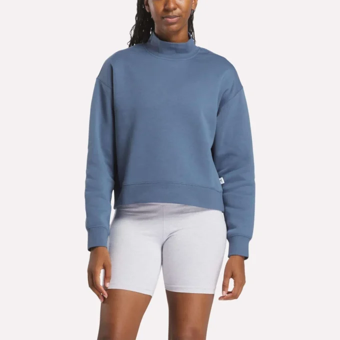 Kadın Küçük Vector Mockneck Sweatshirt