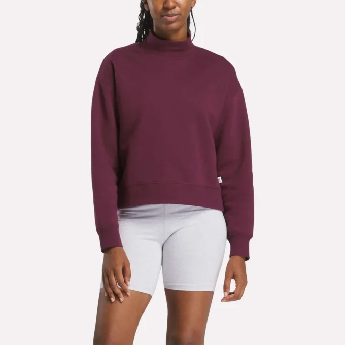 Kadın Küçük Vector Mockneck Sweatshirt