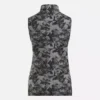 Kadın Kolsuz Mock Neck Golf Üstü – Vector Abstract Print