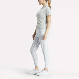 Kadın Kısa Kollu Fermuarlı Bodycon Golf Polo Gömlek