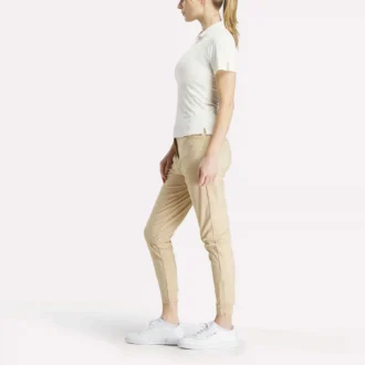 Kadın Kısa Kollu Fermuarlı Bodycon Golf Polo Gömlek