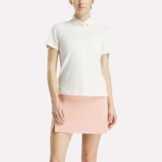 Kadın Kısa Kollu Streç Pike Placket Polo Gömlek