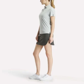 Kadın Kısa Kollu Streç Pike Placket Polo Gömlek