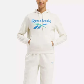 Kadın Reebok Identity Büyük Logo Polar Kapüşonlu Sweatshirt