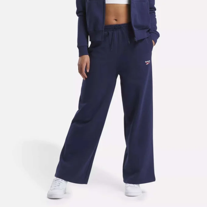 Kadın Reebok Identity Küçük Logo Fleece Geniş Paça Pantolon