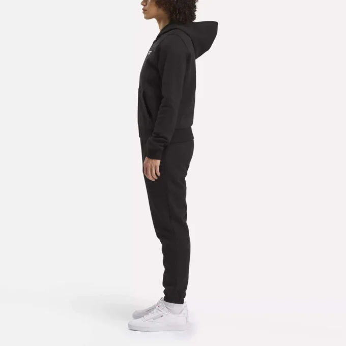 Kadın Reebok Identity Küçük Logo Fleece Tam Fermuarlı Kapüşonlu Sweatshirt