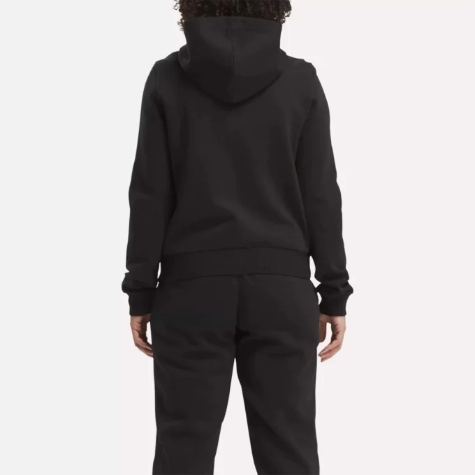 Kadın Reebok Identity Küçük Logo Fleece Tam Fermuarlı Kapüşonlu Sweatshirt