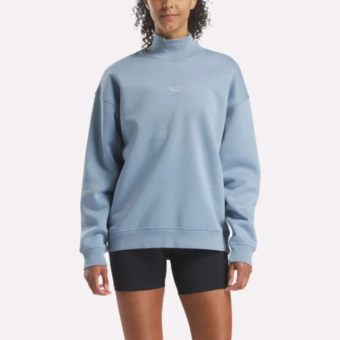 Kadın Uzun Boy Roll Neck Sweatshirt