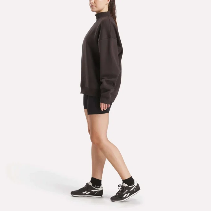 Kadın Uzun Boy Roll Neck Sweatshirt
