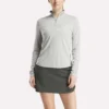 Kadın Uzun Kollu Engineered Vector Jacquard 1/4 Zip Golf Kazak
