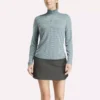 Kadın Uzun Kollu Engineered Vector Jacquard 1/4 Zip Golf Kazak