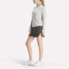 Kadın Uzun Kollu Engineered Vector Jacquard 1/4 Zip Golf Kazak