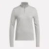 Kadın Uzun Kollu Engineered Vector Jacquard 1/4 Zip Golf Kazak