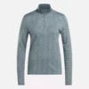 Kadın Uzun Kollu Engineered Vector Jacquard 1/4 Zip Golf Kazak