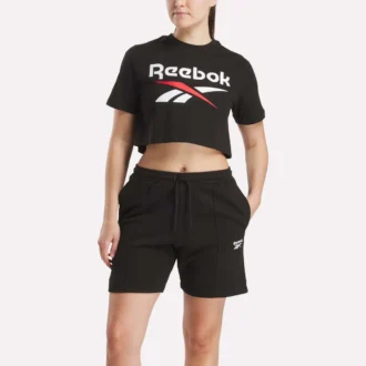 Kadınlar için İki Renkli Logo Crew Kısa Kollu Tişört