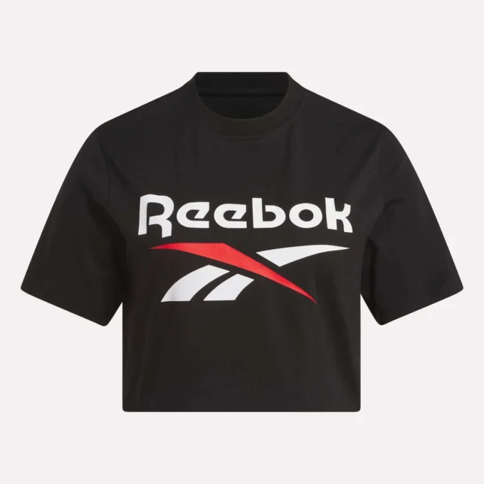 Kadınlar için İki Renkli Logo Crew Kısa Kollu Tişört